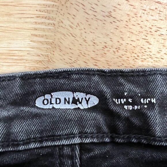 Old Navy Womens Super Stretch Skinny Jeans Mid Rise Black Size 00 - Picture 8 of 9
